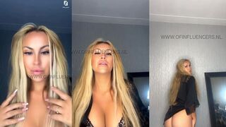 Lisa Sace: Zwarte Kant Lingerie Plaagt de Camera