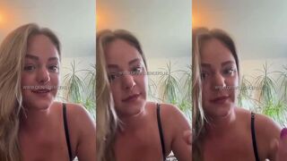 Fleurtjee: Berijdt roze speeltje met zwarte bh aan