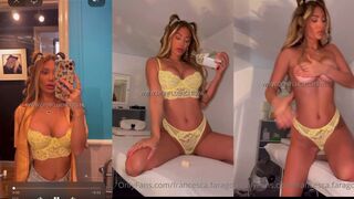 Francesca Farago: Showt haar lichaam tot de olie glanst