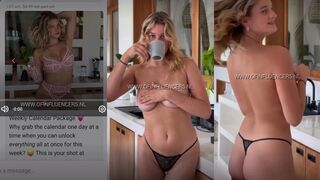 Itscarlyjane: Brutaalste koffiebreak ooit - naakt met zwarte string
