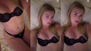Bloem Baker: Brutaal showt haar kutje in zwarte kant
