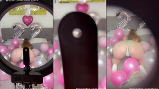 LexaNL: Haar kont tussen de ballonnen - tot de lens trilt