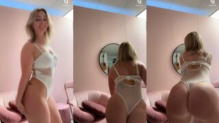 Booty Luna: Dikke ronde achterwerk in doorzichtige stippen