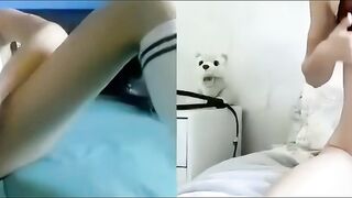TinyBlonde_: Dit is haar wildste solo met dat paarse ding