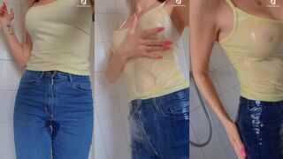Violetsfantasy: Doucheslang & natte kleren show