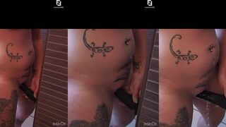 Meske1985: Dildo diep in de douche tot het water koud wordt
