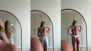 Noa MNK: Showt haar kont terwijl ze de broek laat zakken