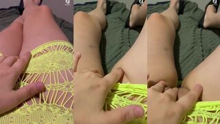 Kimara: Vingert haar kletsnatte kutje in neon geel