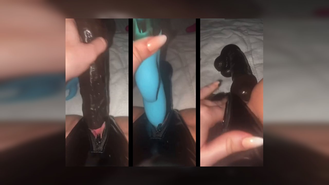 Megan Desaever stopt meerdere speeltjes in haar kut